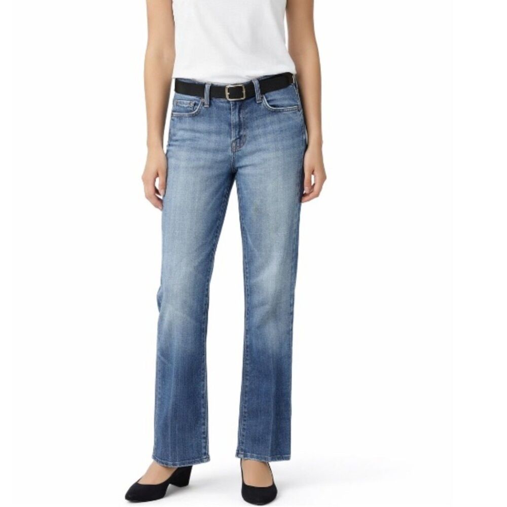 7FAMK Blue Straight Leg Denim Jeans 29